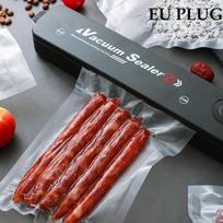 220V/110V Food Vacuum Sealer Free 10 Vacuum Bags Plastic Sealer Household Small Food Packaging Automatic Sealer EU Style gray
