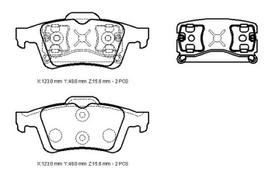 For Renault Laguna 2002 2005 Rear Brake Pad Dısc 123,1X52X16,6 Bramax 4387371