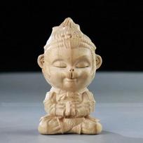 Peach Wood Carving Sun Wukong Model Creative Journey To The West Monkey King Cartoon Figurine Handmade Carving Crafts Wholesale A