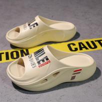 New High-End MenNon-Slip Odor-Resistant Thick Sole EVA Beach Slides Slippers SandalsComfortable and Fashionable. 40-41 (M) beige