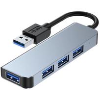 4 viename USB adapteris - HP-Dell-Lenovo-Acer - Aliuminis - 1 USB 3.0 - 3 USB 2.0 - 4 prievadai