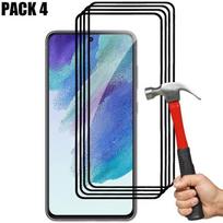 Lot 4 Verre Trémpé Pour Samsung S21 FE (6.4 ) Noir Protection écran Anti-Huile Vitre Protecteur Anti-Choc Anti Rayures juoda