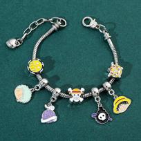 Pirate-Themed Beaded Bracelet Kit DIY Adjustable Charm Bracelet with Nautical Charms, Titanium Steel Jewelry for Women's Party/Cosplay/Gift