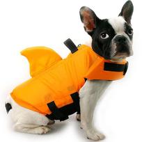 Pet Swimming Suit Swimwear Lightweight Quick-drying Shark Fin Dog Life Jacket Life Vest Clothes S oranžinė