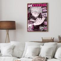 Amine Jujutsu Kaisen DIY Sticky Poster Fancy Wall Sticker for Living Room Bar Decoration Wall Decor 21cm×30cm NoFrame gray
