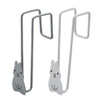 Over The Door Iron Hooks Rustic Bunny Cabinet Door Hook for Kitchen Bathroom C