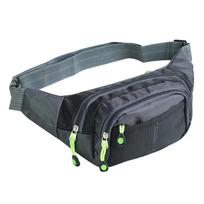 Waterproof Nylon Waist Bag Wallet Bum Belt Fanny Pack MIT juoda