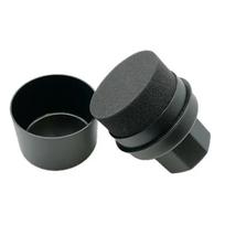 Car Detailing Brush Tire Cleaning Tools Car Wax Applicator Pad Car Tire Waxing Sponge with Lid Curved Shaped Easy Waxing Brush