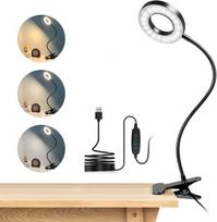 Lampe De Bureau À Pince 48 Led Flexible À 360°Lampe Lecture Clipsable 3 Modes D’Éclairage &10 Niveaux De Luminosité Led Usb Pour É juoda
