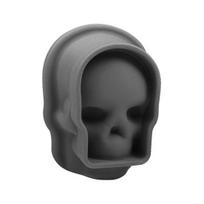 Skeletono ledo kubelių forma Didelis silikoninis ledo padėklas viskiui, kokteiliams, sultims, be BPA, kaukolės ledo gaminimo mašina, Helovino vakarėlio reikmenys pilka