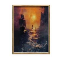 Pirate Adventure Pirate Adventure, 30X40 Cm, Dark Brown Wooden Frame, 230 Gsm Matte Paper 36