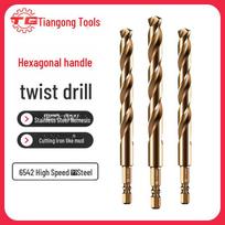 Tiangong 6542 High-Speed Steel Hex Shank Twist Drill Set for Metal & Stainless Steel Stamped 3.0mm (5 pieces)