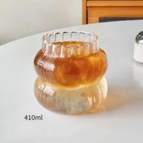 Ins Stiklinis Puodelis Karščiui atsparus Stiklinis Gėrimų indas Skaidrus Arbatos Sultys Pienas Kavos Puodelis Namų Vandens Stikliniai Juostelinis Puodelis 410/650/530ml glass