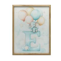 Balloon E Poster with Elephant Balloon E Poster with Elephant, 30X40 Cm, Gold Aluminum Frame, 230 Gsm Matte Paper 36