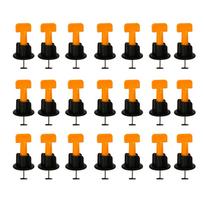 50 Pcs Tile Leveler 1.5mm Reusable Orange PP Stainless Steel Tile Leveling Tool for Home