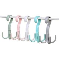 8 Pcs 4 Claws Closet Hangers 360 Degree Rotatable Closet Hanger Hook Thickened Strong Load Bearing white