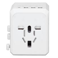 Travel Power Adapter with 3 USB A 1 USB C Portable Quiet Travel Voltage Converter for Hairdryer balta