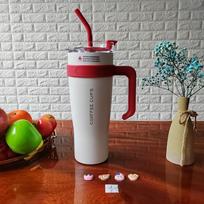 Big Mac Thermal Cup 40oz/1180ml Large Capacity Car Coffee Cup Stainless Steel Insulated Water Bottle Vacuum Flask With Straw 1100ml-40oz balta