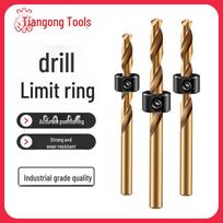 Tiangong Drill Bit Depth Setting Ring and Positioning Device for Woodworking 6mm Drill Bit Ring with Wrench