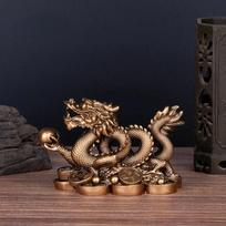 Kinų Geely Qianlong Statulėlė Dervos Skulptūra Feng Shui Dekoras Namų Svetainė Miegamasis Biuras Amatai Ornamentas 8cm4.5cm5cm bronza