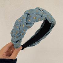 PROLY New Fashion Headband For Women Handmade Braided Turban Stars Braided Headwear For Adult Hair Accessories
