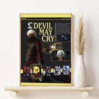 D-Devil May Cry-S Game Poster HD art sticky wall waterproof home living room bedroom bar aesthetic decoration 21cm×30cm NoFrame red