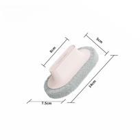 Household Scouring Pad Cleaning Brush Bathroom Tile Brush with HandleSink Floor Brush Sponge Eraser rožinė