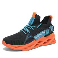 Flying woven tide shoes summer breathable men's shoes trendy mesh running shoes men's sports and leisure versatile large size mesh shoes 36