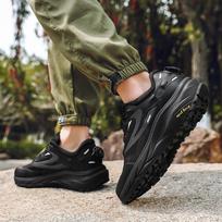 Outdoor off-road running shoes for men and women's new rear rotating button shock-absorbing waterproof and non-slip mountaineering hiking tide shoes 39 juoda