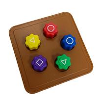 1 Set Gonggi Korean Game Stone Catching Toy For Family Travel Game Party Games brown