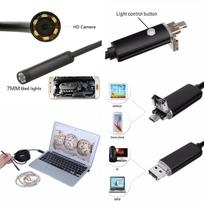5M Car Endoscope 7mm Endoscope HD USB Android 6 LED Inspection Borescope Camera black