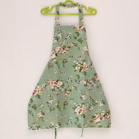 Canvas Apron For Household Use, Hand Erasable Apron For Kitchen, Breathable Cooking, Waist Hugging Work Clothes žalia
