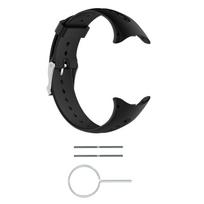 Juodas dirželis Garmin Swim Sport laikrodžiui Minkštas silikoninis dirželis Apyrankės priedai Correa For Garmin Swim juoda