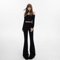 Women's 2024 Winter High-Waist Slim Fit Velvet Sweatpants XS