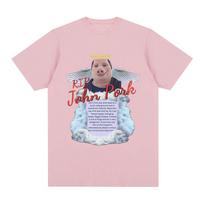 Funny Humor Pig Meme T Shirt Men Women Fashion Vintage T-shirts Cotton Comfort Oversized Short Sleeve T Shirts XXXXL rožinė