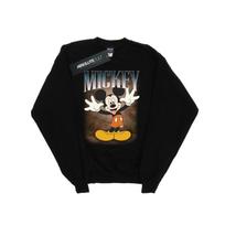 Disney Womens/Ladies Mickey Mouse Tongue Montage Sweatshirt M juoda
