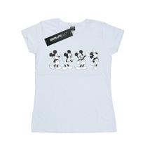 Disney Womens/Ladies Mickey Mouse Four Emotions Cotton T-Shirt XXL balta