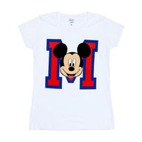 Disney Womens/Ladies Mickey Mouse M Face Cotton T-Shirt L balta