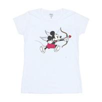 Disney Womens/Ladies Mickey Mouse Love Cherub Cotton T-Shirt L balta