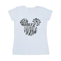 Disney Womens/Ladies Mickey Mouse Animal Cotton T-Shirt M balta