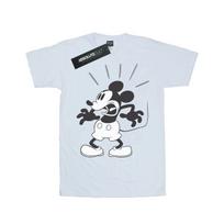 Disney Womens/Ladies Mickey Mouse Scared Cotton Boyfriend T-Shirt S balta