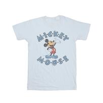 Disney Womens/Ladies Mickey Mouse Dash Cotton Boyfriend T-Shirt S balta