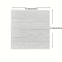 35*35cm 3D lipni plytų rašto sienų lipdukai Svetainės televizoriaus fonas Neperšlampamas kambario apdaila Putplasčio namų apdaila 5pcs 35cmx35cm