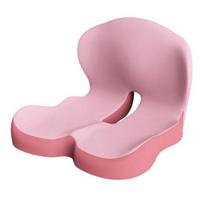 2-in-1 Pagalvėlė Ergonomiška Atminties Putų Sėdynė su Juosmens Atrama raudona/rožinė