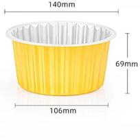 Disposable Hot Pot Cooker Outdoor Camping Cooker Tin Foil  Portable Set Thickened High Temperature Resistant Aluminum Foil Box 5PCS yellow