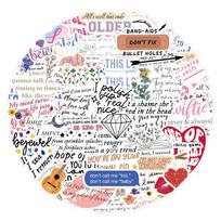 55 New Taylor Swift Lyric Graffiti Stickers Decorate Suitcase Mobile Phone Stickers