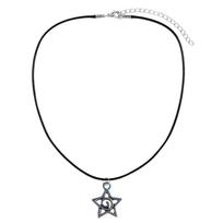 Silver Swirl Star Pendant Necklace Adjustable Length Clavicle Chains Fashionable Punk Collarbone Chain Jewelry for Women juoda