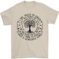 Trees What a Wonderful World Environment Mens T-Shirt 100% Cotton S