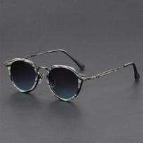 Round Sunglasses Men New Fashion Multi-color Rim Outdoor Shades for Driving Women Trendy Vintage Brand Design Sun Glasses as picture shows