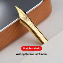 Prabangus MAJOHN P140 skaidrus stūmoklinis rašiklis - Bock NO.8 F/M rašiklio galiukas, didelė rašalo talpa, elegantiškas akrilinis rašiklis, dovana F (0.5mm)